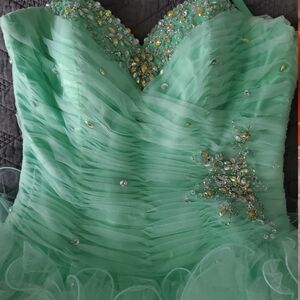 Mori Lee Mint Green Dress